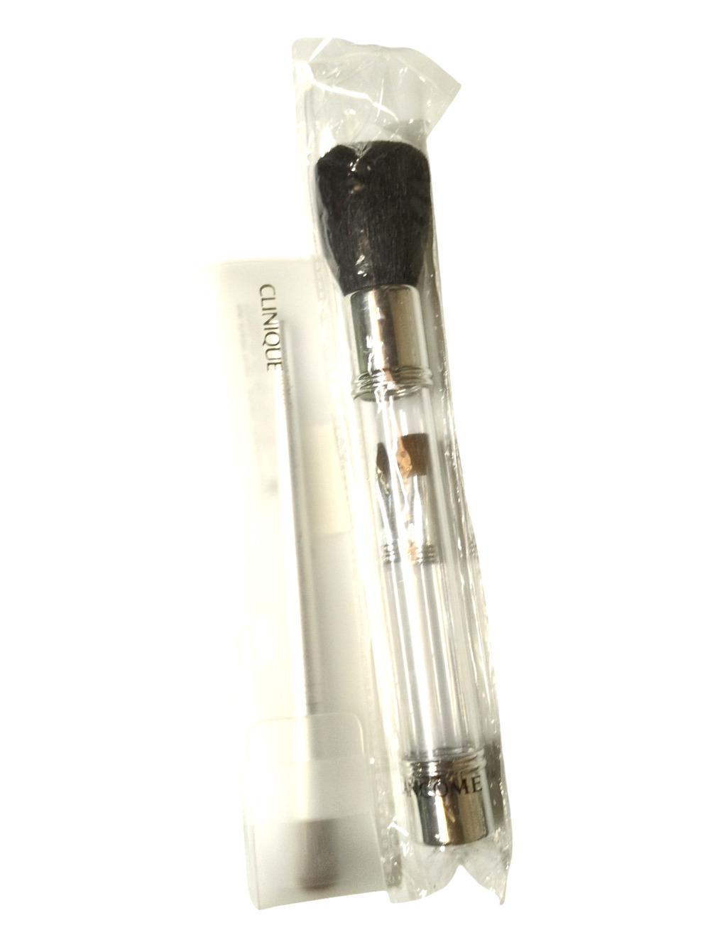 Clinique Lancome Powder Foundation Brush Eye Shadow Clear Handle New Lot